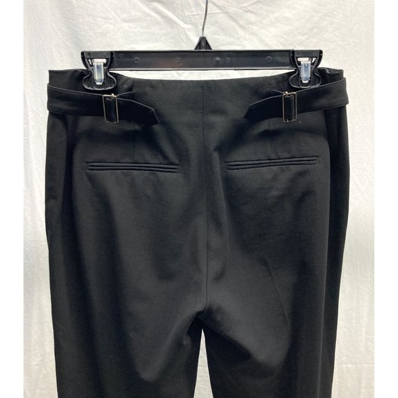 Vince Black Stretch Dress Pants w/ Side Buckles 4 - Picture 3 of 5